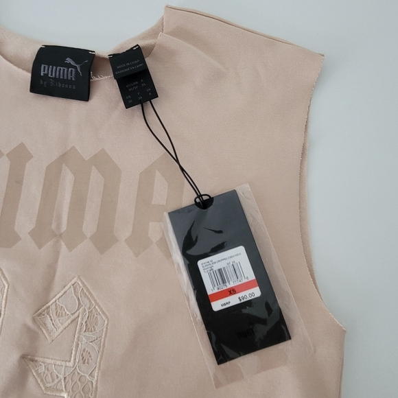 Puma x Fenty  NWT Nude Cropped logo tank . - Picture 6 of 9
